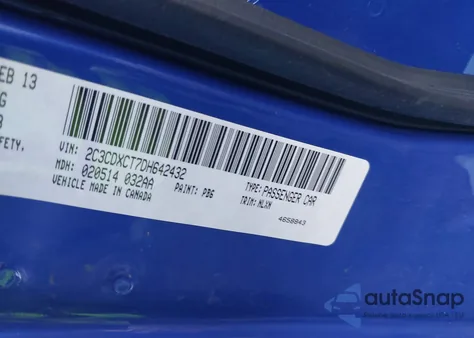 2013 Dodge Charger Road/Track from USA, damaged, VIN 2C3CDXCT7DH642432